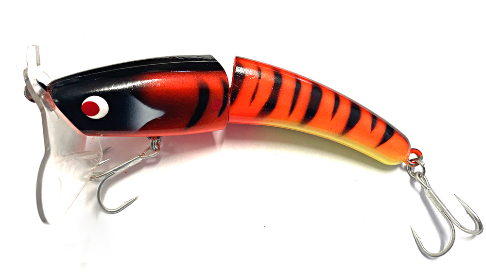 Cod Cracker Jointed Surface Lure 120mm Fire Tiger Rod Mackenzie